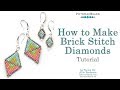 How to Make Brick Stitch Diamonds - DIY Jewelry Making Tutorial by PotomacBeads