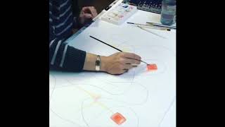 Mixed Media Artwork: Watercolor & Oil Pastels | Abstract Demonstration