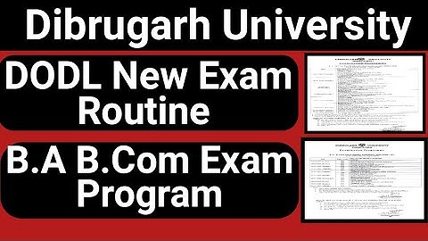 B.A B.Com New Exam Program || B.A B.Com New Exam Routine || Dodl New Exam Program || Dodl