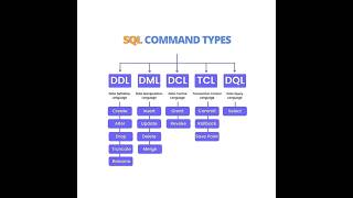 Sql Command Types | DDL | DML | DCL | TCL | DQL | SQL Tutorial for Beginners | #shorts #shortvideo