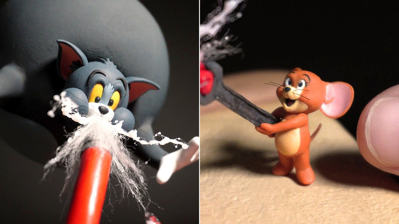 폴리머클레이로 톰과 제리 피규어 만들기 Polymer clay Tom and Jerry