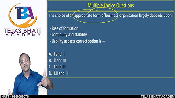CAFC Ch  1 - MCQ - LEC - 1 - PROF. TEJAS BHATT | TEJAS BHATT ACADEMY | MULTIPLE CHOICE QUESTIONS