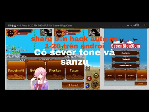 Video Cách tải bản hack ninja school auto nv 1-20, có sever... - youtube
