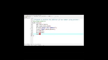 Program to perform the addition of two numbers using Pointer in C programming language