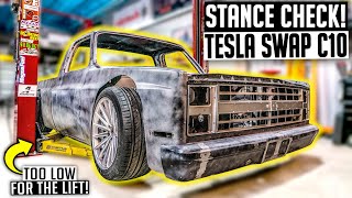 Tesla Swapped Squarebody Hits the Ground for the First Time!  Electric C10 Ep. 10