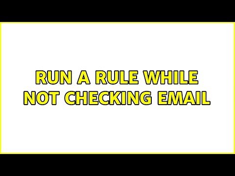 run a rule while not checking email