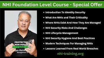 Non-Human Identity (NHI) Foundation Level Training Course Promotion