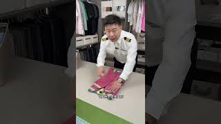 Learn real Douyin tips to fold autumn cardigans and save space #Clothes Organization