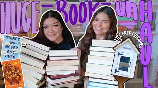 huge book unhaul, getting rid of books + donating to little free libraries 📚☁️✨