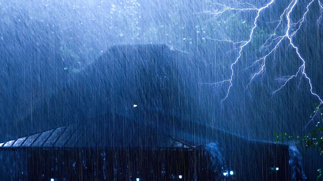 ⛈️ FALL ASLEEP FAST in MINUTES with Torrential Rain & Powerful Thunder ...