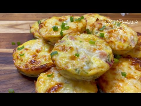 Easy Egg Muffin Recipe / Healthy Breakfast Recipe For Kids /صبحانه مقوی و سالم برای اطفال