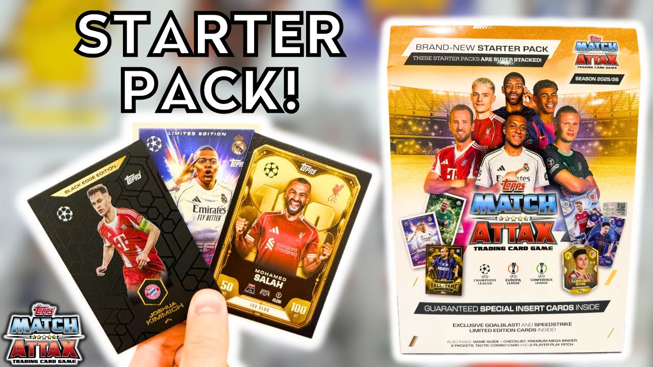 NEW STARTER PACK OPENING! | TOPPS MATCH ATTAX 2025/2026 | BLACK EDGE EDITION & 100 CLUB CARD HIT!