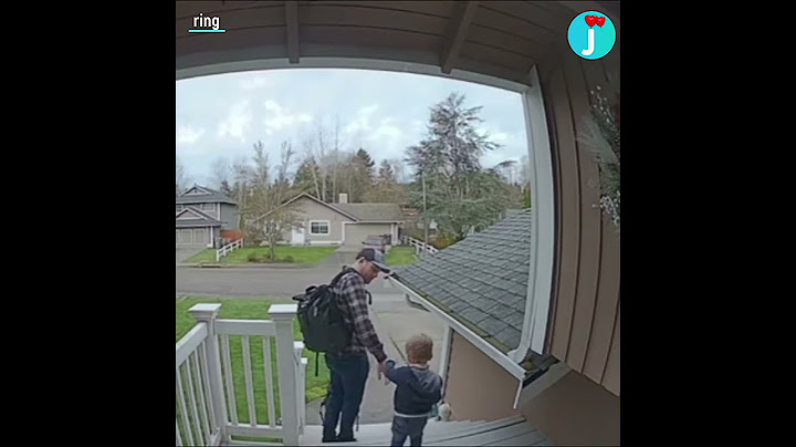 The moment when a little boy found out that his mom could see him through the doorbell camera.