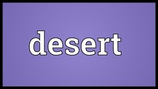 Desert Meaning
