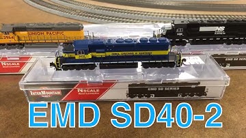 Intermountain N Scale EMD SD 40–2 with ESU Loksound decoder factory installed