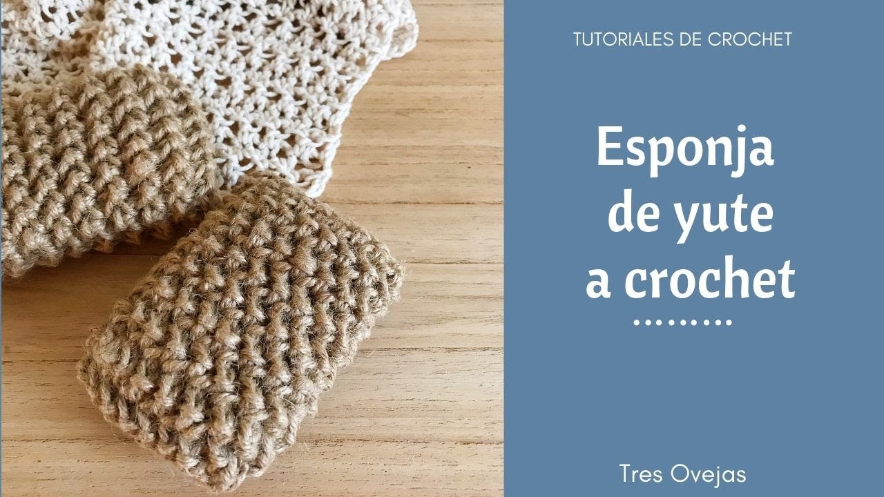 Esponja de yute a crochet