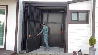 Creating a folding door --각관으로 접이도어(대문)만들기.. 왜 이렇게 만들어야만 했을까.?