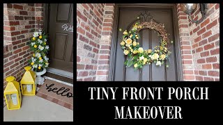 TINY FRONT PORCH MAKEOVER - PORCH DECOR 2023 - PORCH DECORATING IDEAS