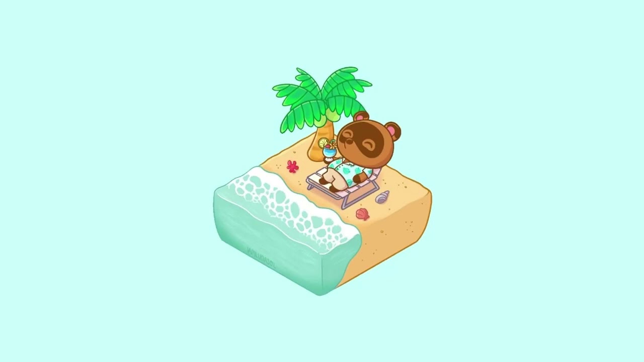 Animal Crossing • Relaxing Music With Ocean Waves 🌊