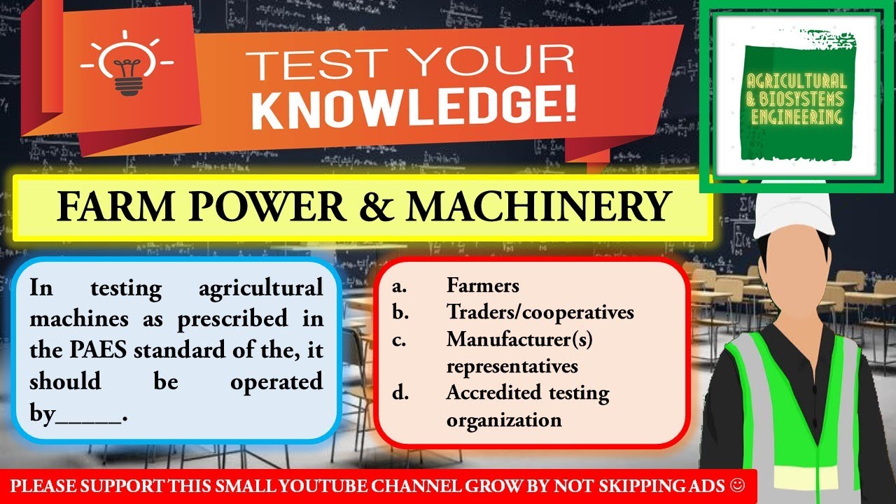 PART 7 FARM POWER AND MACHINERY by Dr. Belonio (Review Material) YouTube