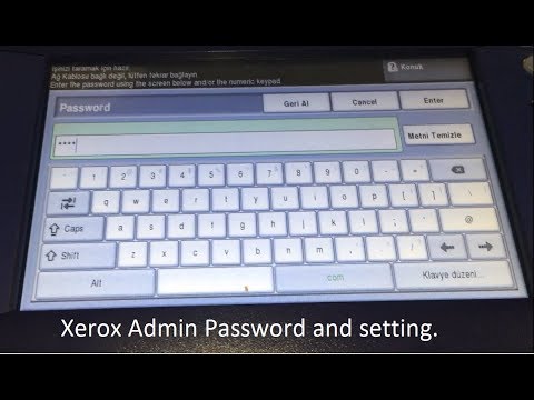 How to enter xerox copier system settings? Xerox admin password