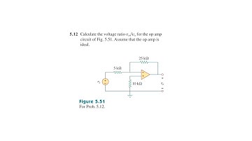 Problem 5.12 Fundamental of Electric Circuits (Sadiku) 5th Ed - Op-amp