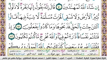سوره البقره ايه ٧١ المنشاوي