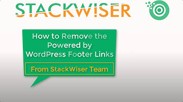 How to Remove the Powered by WordPress Footer Links