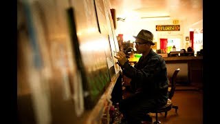 SIGNWRITER and WINDOW SPLASH ARTIST- Derek McDonald of Golden West Sign Arts and Scot Campbell