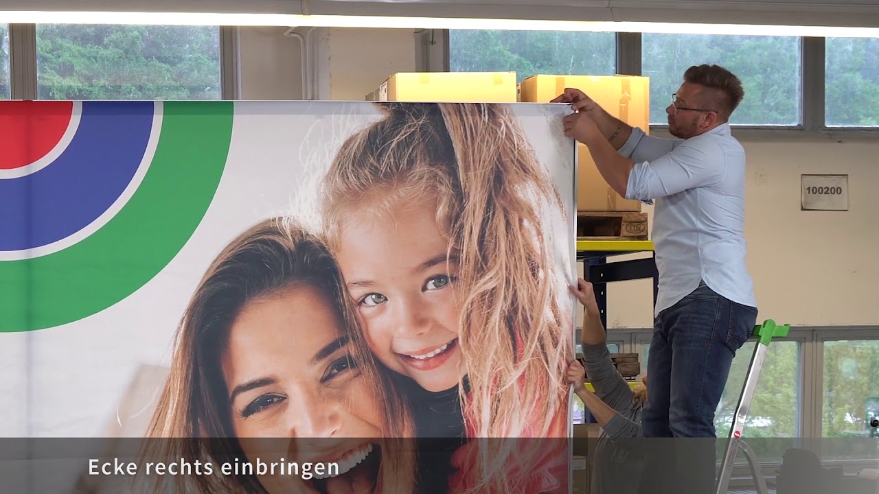 Aufbau mobiler Messestand 18 qm