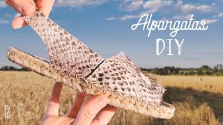 Tutorial de Alpargatas cosidas a mano y vida de campo #espadrilles #shoemaking #leather #homestead