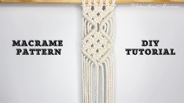 DIY Macrame Pattern: Diamond Pattern #8 - Macrame Diamond filled with Square Knots