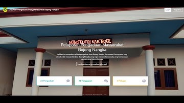 Aplikasi Pelaporan Pengaduan Masyarakat || DEMO APLIKASI BERBASIS WEBSITE