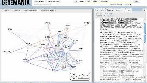 Getting started with GeneMANIA