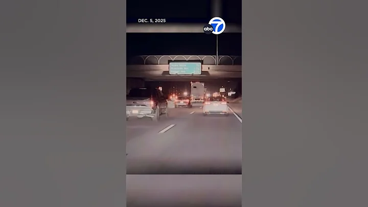 Wild video shows truck fly off overpass and crash onto SoCal freeway