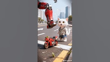 Shocking! The poor kitten has the 🍓 Transformer !#shorts #cat #ai #story #kitten #autobots