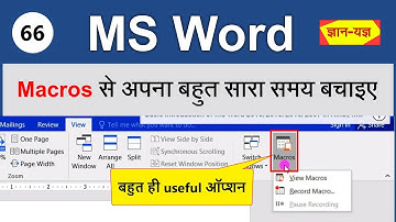 Macros in MS Word| How to use Macros to record any work done in MS Word| Create Macros in MS Word-66