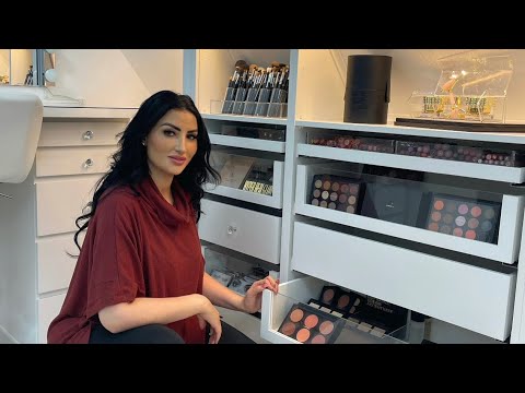 أخير ا رحلت تنظيم وترتيب غرفة مكياجي الجديدة