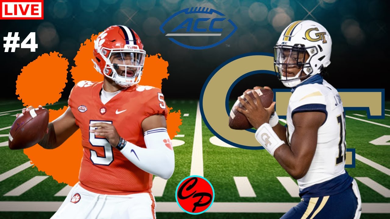 CLEMSON vs GEORIGA TECH NCAA COLLEGE FOOTBALL LIVE GAME CAST & CHAT ...