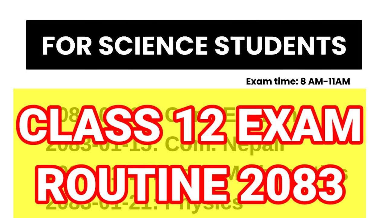 Class 12 exam routine update 2083 | Neb class 12 routine published #neb ...