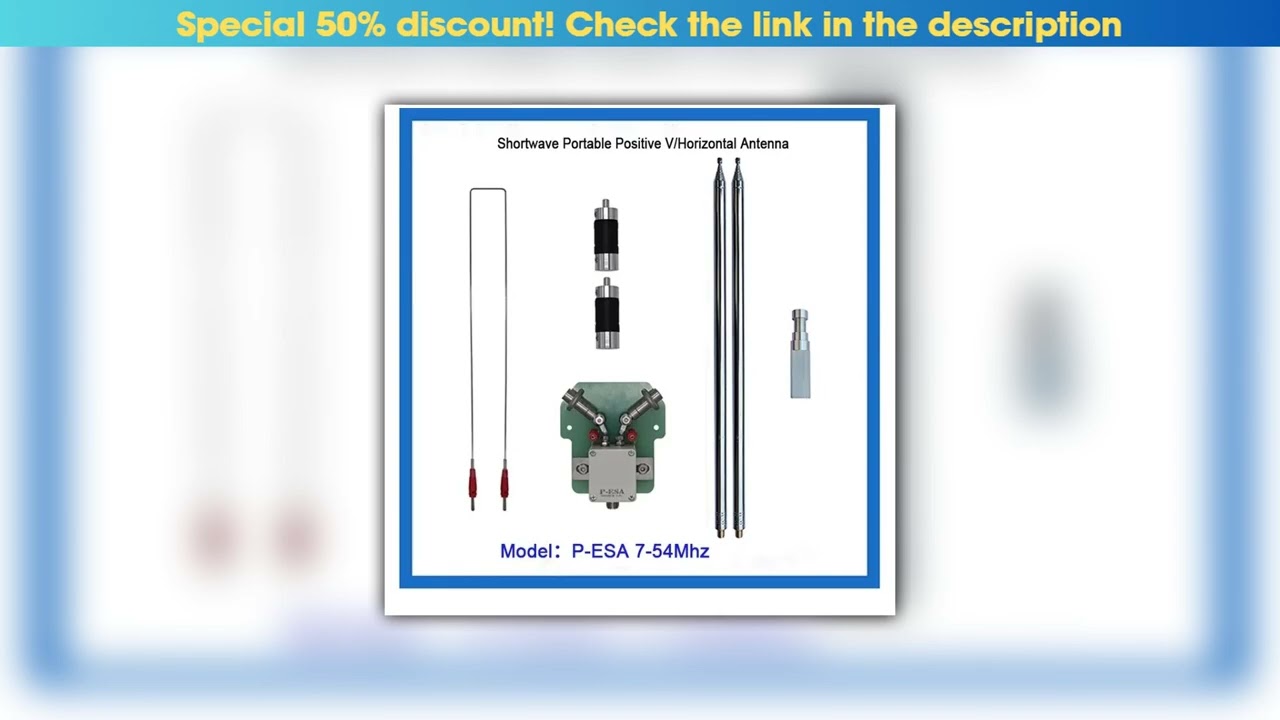 Exclusive P-ESA 7-54MHz 120W FM CW SSB Short-wave Portable Positive V Horizontal Antenna Dipole Ant