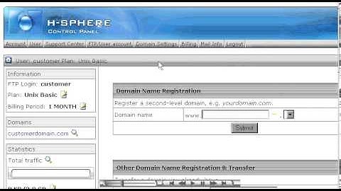 Creating/Transferring a domain in H-Sphere - Host Department LLC