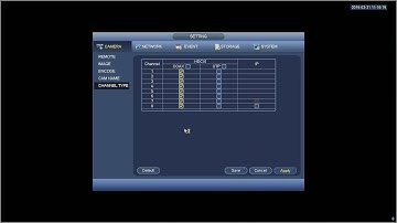DVR Changing Channel Type