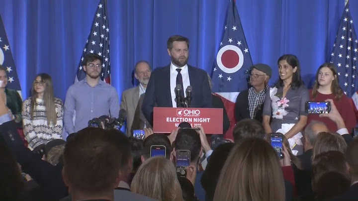 JD Vance addresses supporters after being the projected next US Senator from Ohio