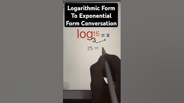 Logarithmic Form to exponential form conversation #shorts #trending #viral #shortvideo #logarithm