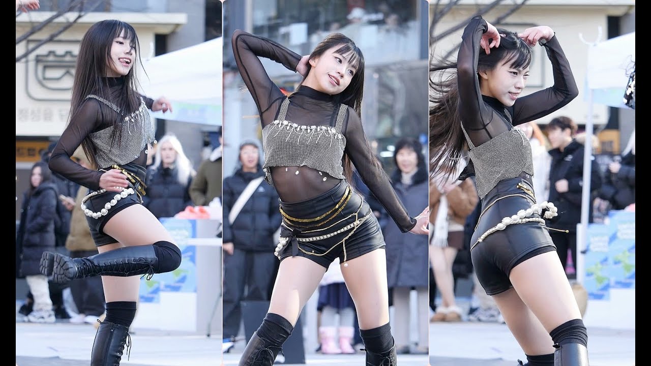 통영 댄스스쿨 제이킹덤(J-kingdom) 권채은 '미야오+바디' 직캠  [241207 신촌 DGDG 랜플댄 버스킹]