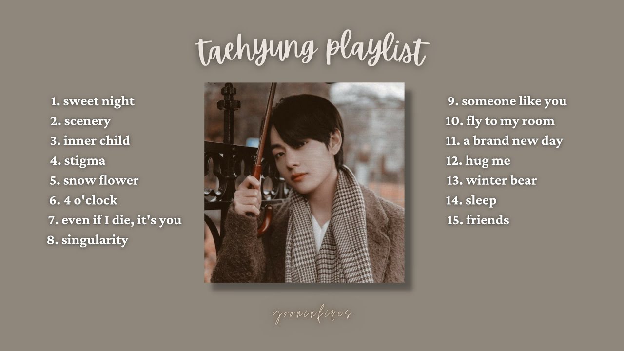 Taehyung playlist chill relax study  rain in the background 