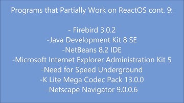A list of programs that work on ReactOS [October 2018]