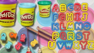 Learn The Alphabet With GiGi | Surprise Bags Colorful ABC Play-Doh and Magnetic Letter Fishing