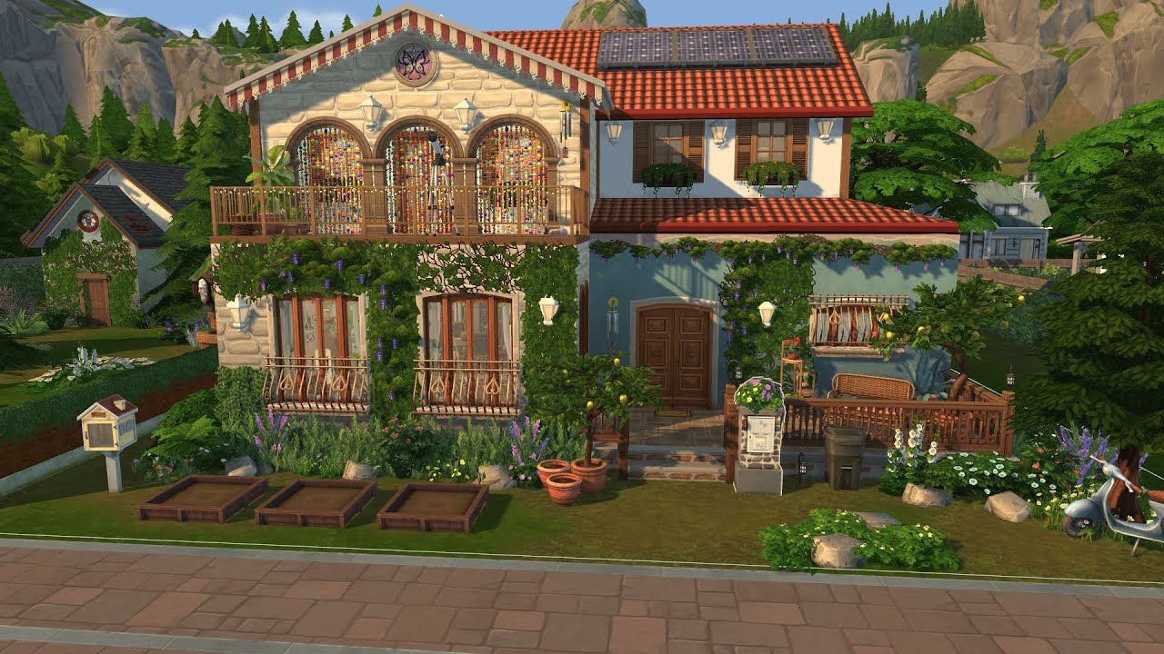 Casa bohemia en Los SIMS 4 🌿✨ - 🌿 Reto de construcción 🌿